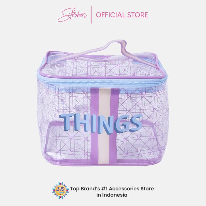 Gambar Stroberi Mixed Line Series Pouch - Elips L Things dari Stroberi Accessories undefined Tokopedia