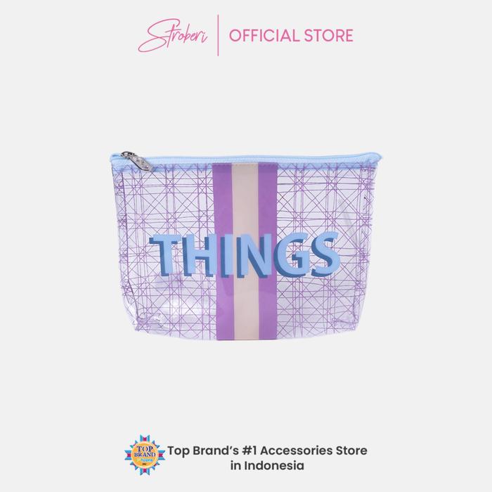 Gambar Stroberi Mixed Line Series Pouch - TP STD Things dari Stroberi Accessories undefined Tokopedia