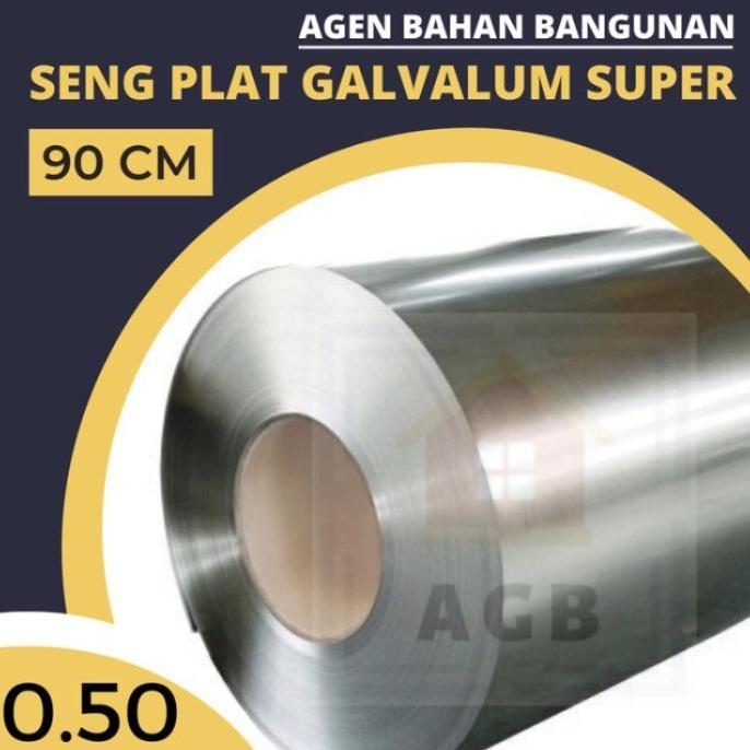 Gambar Seng Plat Galvalum Super, Tebal 0.5, Lebar 90Cm (1 Roll) - 25 mtr dari wisky mart undefined Tokopedia