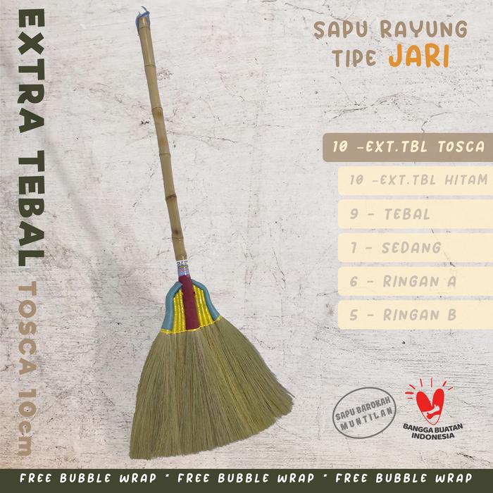 Gambar Sapu Lantai Ijuk Rayung Tebal Muntilan, Tipe Jari Premium SJP - 10cm dari Sapu Barokah Muntilan undefined Tokopedia