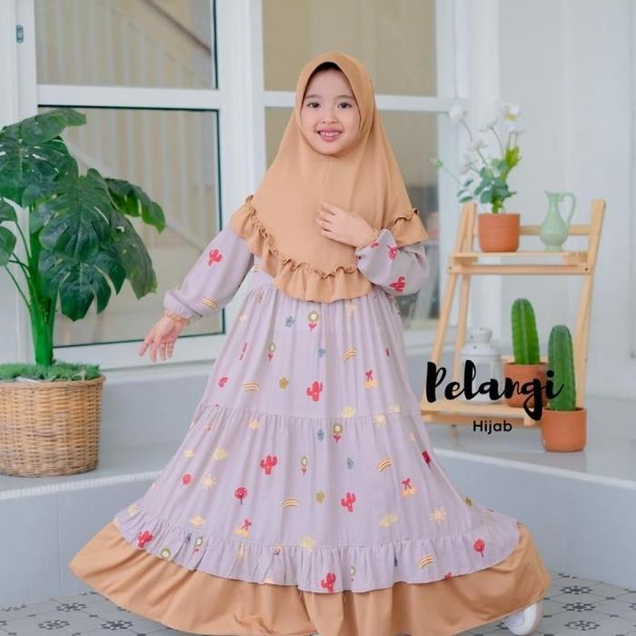 Gambar TERLARIS Gamis Anak Perempuan Usia 2-8 Tahun - CIMOY PELANGI TERBARU 2025 - CIMOY COKSU, S dari TOKO AVENUE undefined Tokopedia