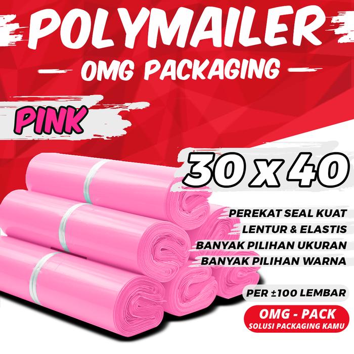 Gambar PLASTIK POLYMAILER 30x40 Kantong Tebal Premium Online Shop Packaging TERMURAH PACKING CUSTOM MOTIF - 30x40 Pink SPRM dari OMG Indonesia undefined Tokopedia