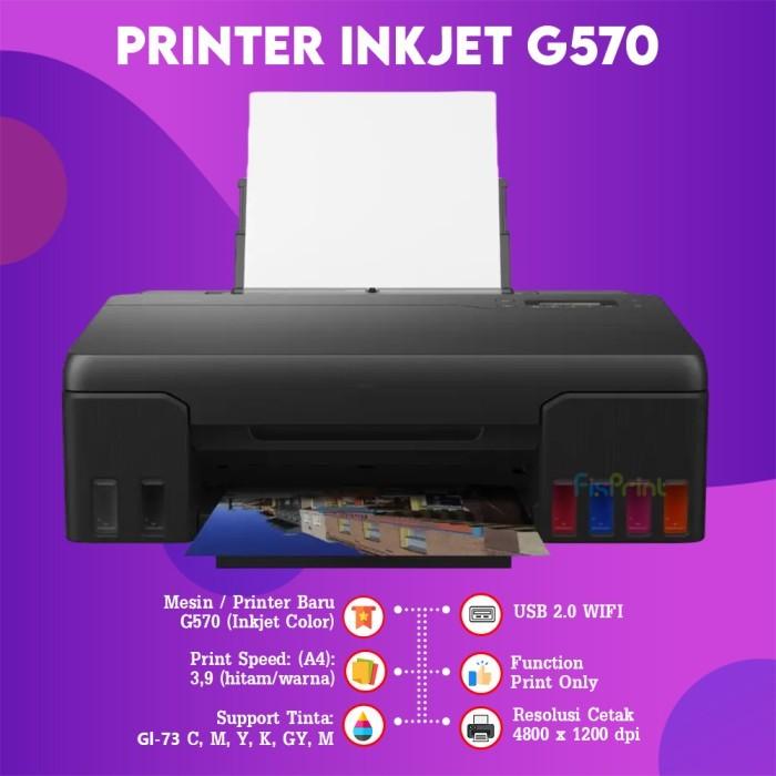 Gambar Printer Canon PIXMA G570 G-570 Inkjet Photo Tinta 6 Warna GI73 WiFi - G570 Print Only dari FixPrint Indonesia undefined Tokopedia