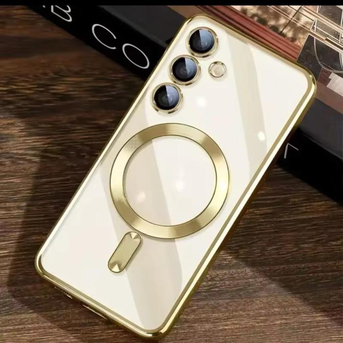 Gambar Case Magsafe For Samsung Galaxy A16 5G SoftCase Back Clear List Clour Chrome Magnet Wireless Cover - Gold /Emas, A16 5G dari Tic tic acc undefined Tokopedia