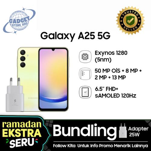Gambar Samsung Galaxy A25 5G 8/256GB + Adapter Charger - Yellow dari GadgedStoreBDG undefined Tokopedia