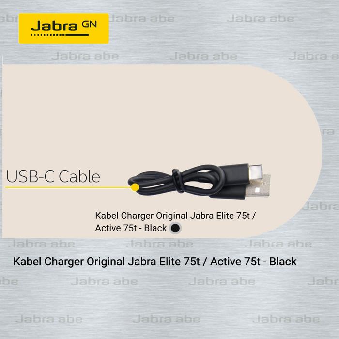 Gambar Kebel Charger Original Jabra elite 75t /Active 75t - Black dari Jabra Abe undefined Tokopedia