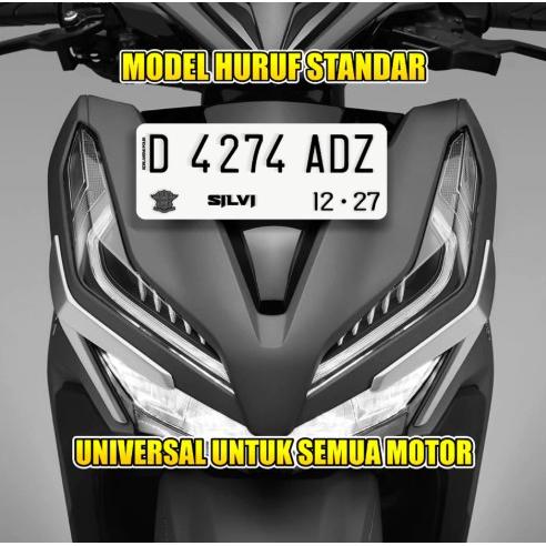 Gambar TERLARIS Plat Nomor Akrilik Baut Tanam Custom Huruf Timbul ( Universal Semua Motor ) - HURUF STANDAR, Depan Saja dari SATURN PEDIA undefined Tokopedia