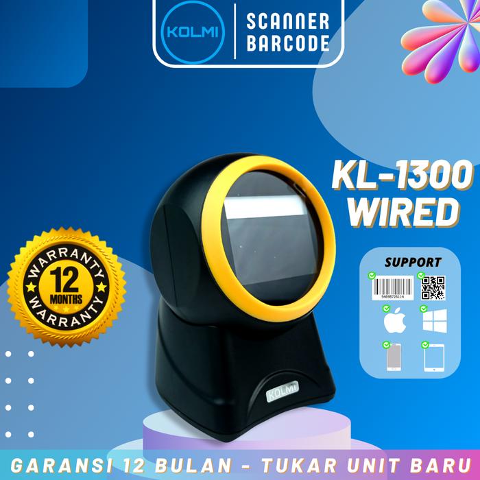 Gambar KOLMI Barcode Scanner 2D QR Code Wired Wireless Bluetooth Storage - KL-1300 dari KOLMI Indonesia undefined Tokopedia