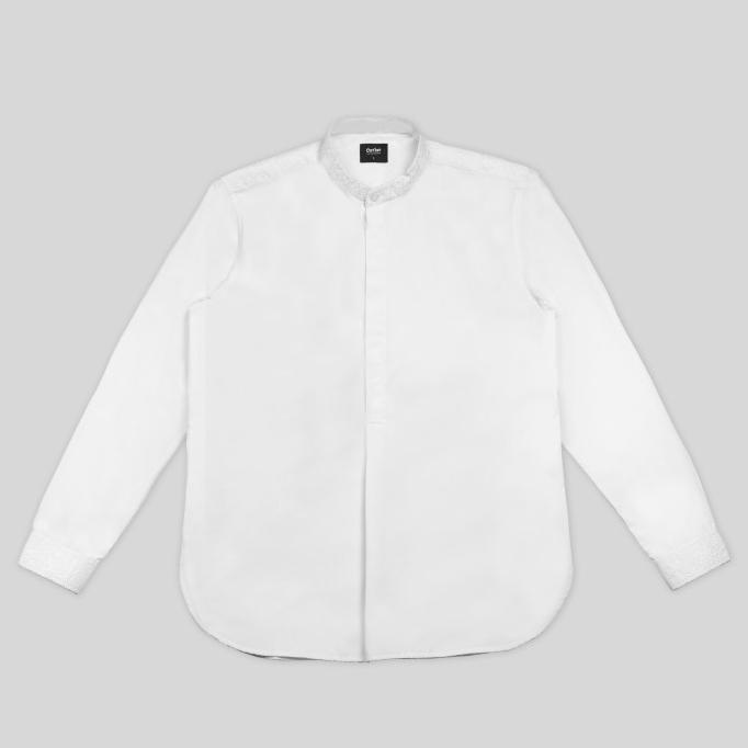 Gambar CUTOFF Ashraf Kemeja Koko Cotton Formal Kurta Basic Polos Pria - White, XXL dari TERRELLESTORE undefined Tokopedia