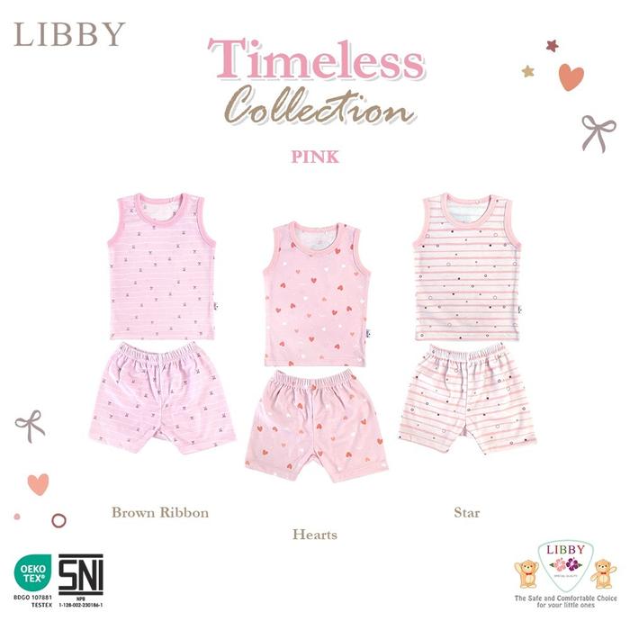 Gambar LIBBY BABY 3 SETELAN SINGLET S M L PIYAMA ANAK KUTUNG LIBBY - Pink Time, S Oblong dari ROYAL BABY INDONESIA undefined Tokopedia