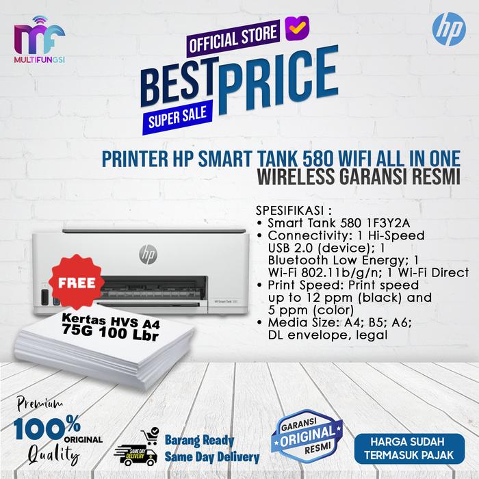 Gambar Printer Hp Smart Tank 580 WiFi All In One Wireless Garansi Resmi dari Multifungsi Online undefined Tokopedia
