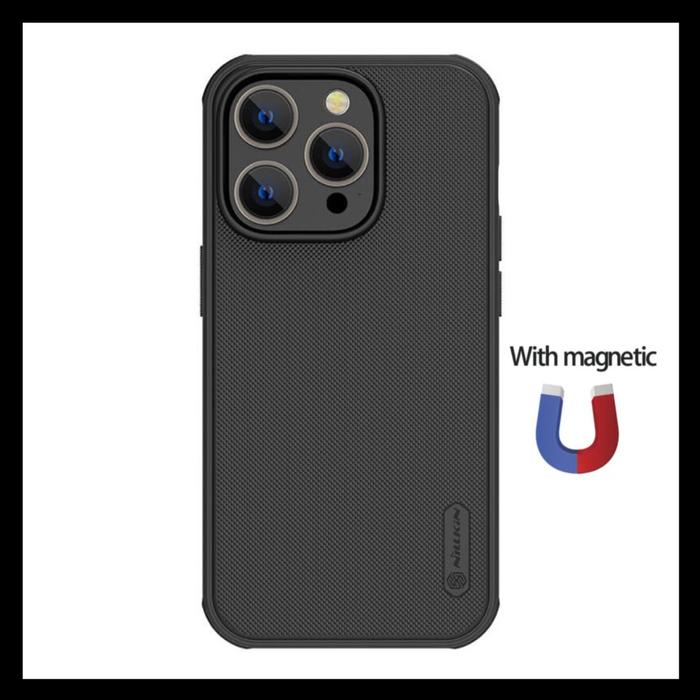 Gambar Case For IPhone 17 / 17 Air / 16 / 16E / 15 / Pro / Plus / Pro Max Nillkin Frosted Pro Magnetic Magsafe Original Case Hard Casing Hardcase Bumper Soft Silicone Cover - BLACK+MAGSAFE., IPHONE 15 6.1 dari T-ORIGINAL STORE undefined Tokopedia
