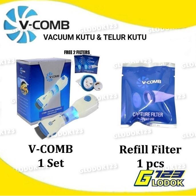 Gambar NEW SISIR KUTU RAMBUT ELEKTRIK V-COMB VACUM PENGHILANG KUTU - Filter 1pcs dari CHIPS TRAY undefined Tokopedia