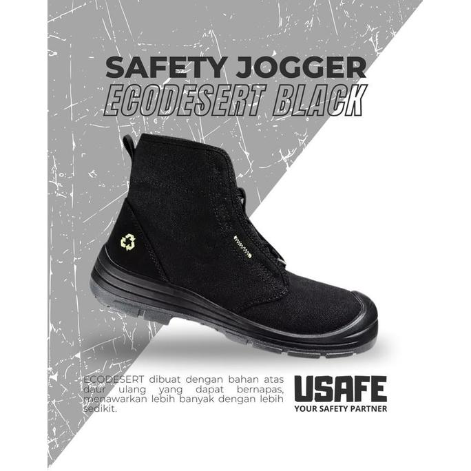Gambar Sepatu Safety Jogger ECODESERT Black S1P MID - 38 dari xayata305 undefined Tokopedia