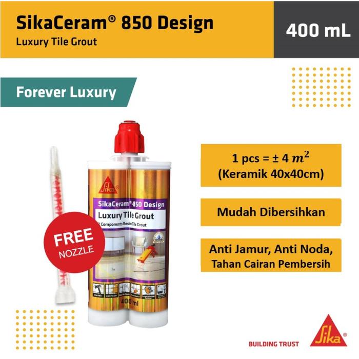 Gambar SikaCeram 850 Design TileGrout Epoxy Grout Glitter Nat Keramik 400ml - SC 850 (Glossy), Beige dari Sika Surabaya undefined Tokopedia