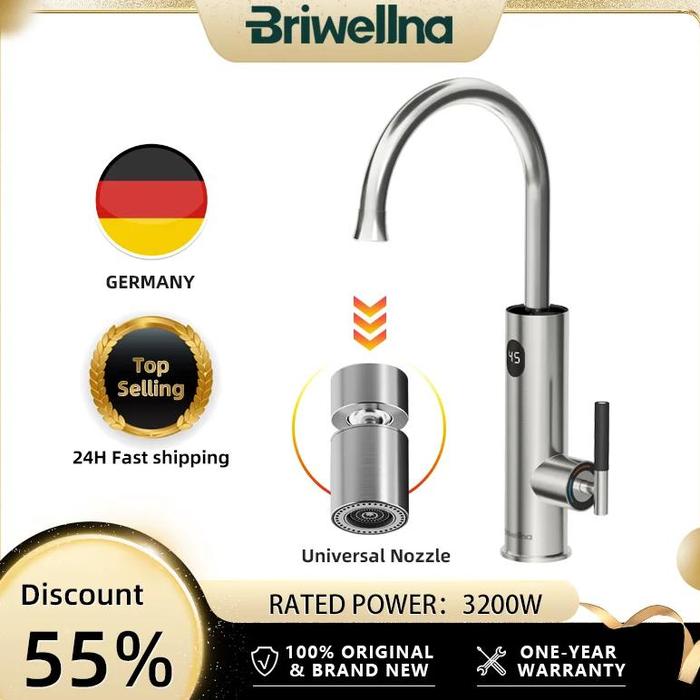 Jual New Briwellna Instant Hot Water Tap With Flexible Extender