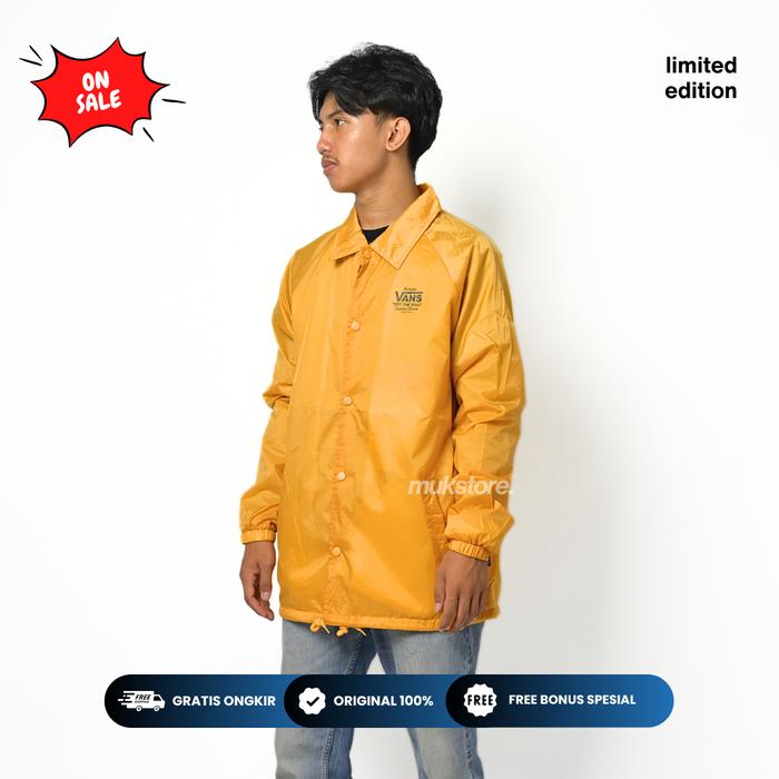 Promo Jaket Vans Torrey Coach Jacket Yellow Original S Kab