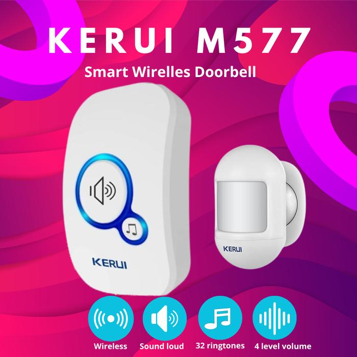 Gambar KERUI Bel Alarm Sensor Gerak M577 Doorbell Sensor Mini P831 Wireless - 1 Sensor , Putih dari Asyam Weiseman undefined Tokopedia