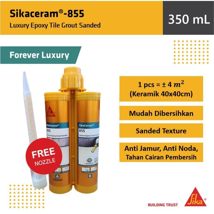 Gambar SikaCeram 850 Design TileGrout Epoxy Grout Glitter Nat Keramik 400ml - SC 855 (Matte), warm grey dari Sika Surabaya undefined Tokopedia