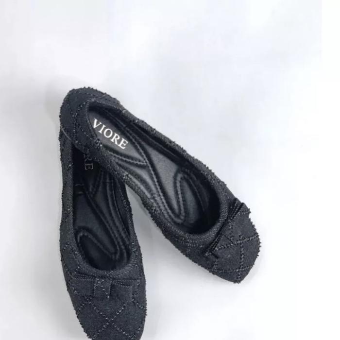 Gambar Flat Shoes Wanita / Ballerina Shoes Viore - Hitam, 38 dari ONW Fashion undefined Tokopedia