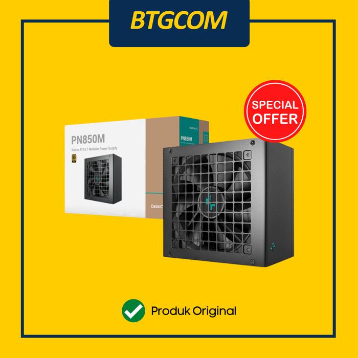 Gambar PSU 850W DEEPCOOL PN850M/PN-850M 80 PLUS GOLD POWER SUPPLY DEEP COOL 850 WATT 850WATT W FULL MODULAR FLAT CABLE ATX3.1 12V-2x6 dari btgcom undefined Tokopedia