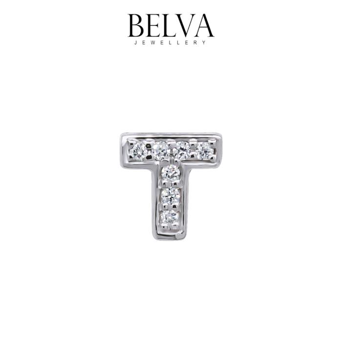 Gambar Anting Berlian Inisial / Huruf - Belva Jewellery - BAERAU02107 - T dari Belva Jewellery Online undefined Tokopedia
