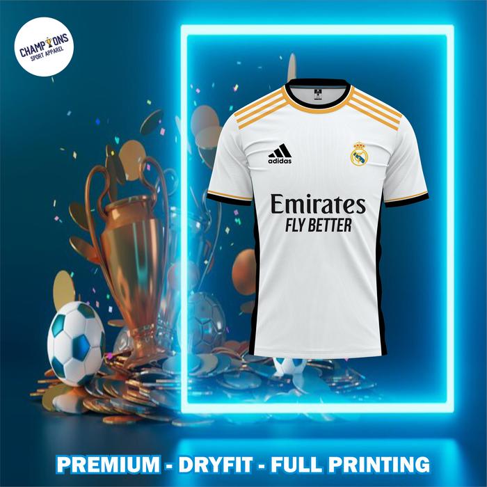 Gambar Jersey Setelan Real Madrid Home 2023 - 2024 Pendek, Free custom nama dan nomor - ATASAN , S KIDS  dari reatildotco undefined Tokopedia