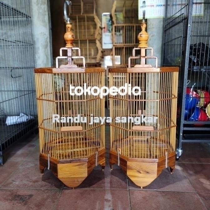 Gambar [new] sangkar burung kenari,blackstroot,cucak hijau mini,segi 8 kayu jati dari YOLAPANDA undefined Tokopedia