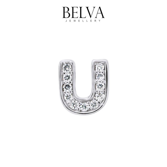 Gambar Anting Berlian Inisial / Huruf - Belva Jewellery - BAERAU02107 - U dari Belva Jewellery Online undefined Tokopedia