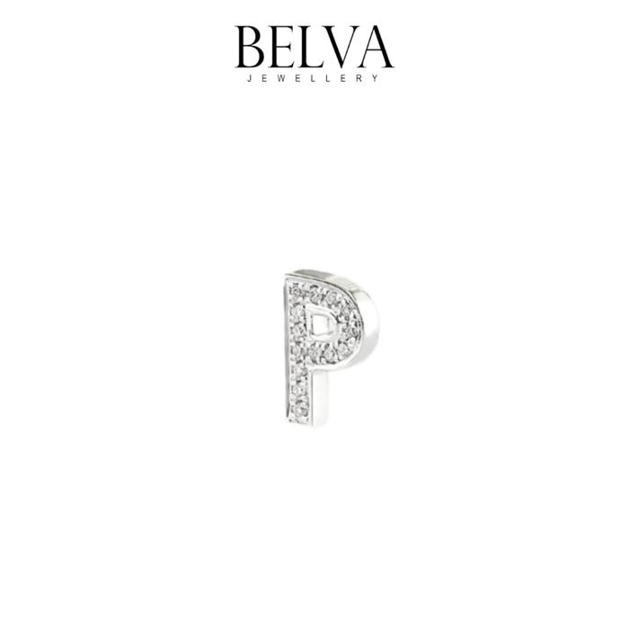 Gambar Anting Berlian Inisial / Huruf - Belva Jewellery - BAERAU02107 - P dari Belva Jewellery Online undefined Tokopedia