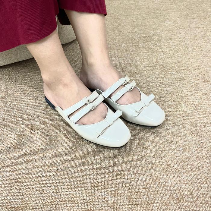 Gambar Ayomichan - Lavaya Aym639 Mules Wanita Heels / Hak 1 Cm - CREAM  , 37 dari Ayomi Shoes undefined Tokopedia