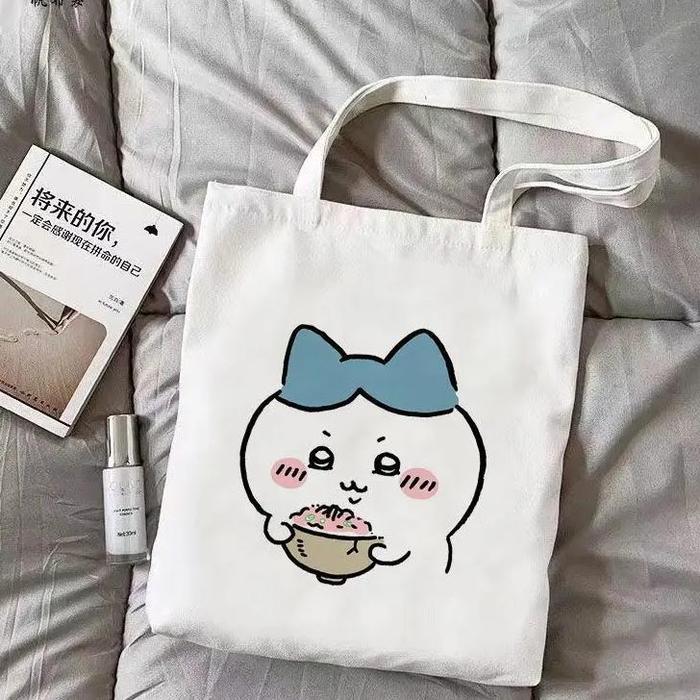 Gambar Chiikawa Cartoon Women's Handbag Fashion Shoulder Bag Large Capacity Portable Leisure Shopping Bag Student Backpack Gift - 10, 35CMX45CM dari Rizalact undefined Tokopedia