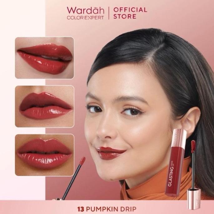 Gambar Wardah Glasting Liquid Lip 3.5gr Lipstick Vinyl Lipgloss Lipcream Glazed Glazing Halal BPOM - 13 Pumpkin Drip dari MUA Zarraaz undefined Tokopedia