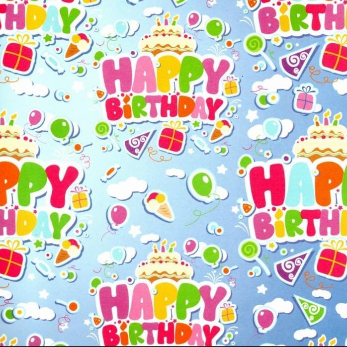 Gambar Kertas Kado Happy Birthday / Kertas Kado Ulang Tahu / Sameday - A dari sissalsabila shop undefined Tokopedia