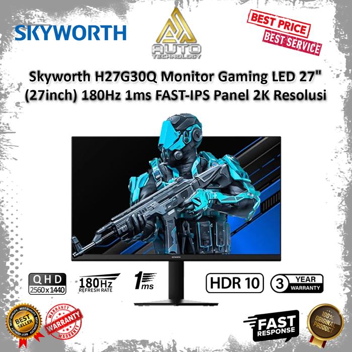 Gambar SKYWORTH H27G30Q Monitor Gaming LED 27" (27inch) 180Hz 1ms FAST-IPS Panel 2K Resolusi - Stand Bawaan, Bubble Wrap dari Auto Technology Store undefined Tokopedia