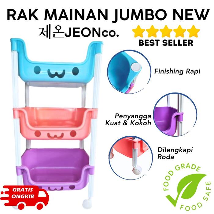 Gambar RAK MAINAN ANAK 3 SUSUN Karakter tempat penyimpanan serbaguna - Rak Mainan 3SSN, Double bubble dari rejekijayasejahterabersama undefined Tokopedia