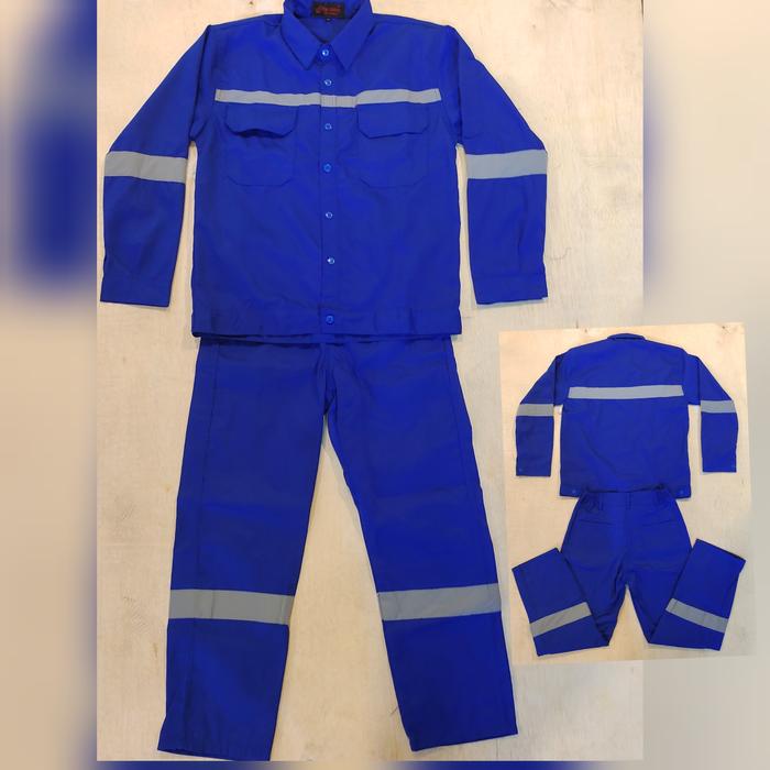 Gambar Wearpack Safety Kerja Seragam Proyek Terpisah Baju Dan Celana - Biru Muda, L dari L&G Shopp undefined Tokopedia