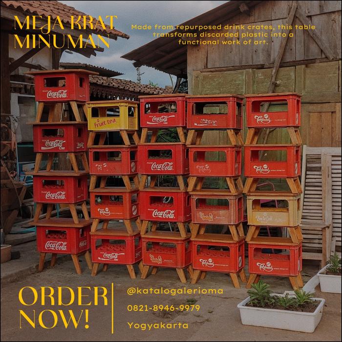 Gambar Meja Kursi Krat Cocacola Unik Cafe - Kursi saja dari Galeri Oma Jogja undefined Tokopedia