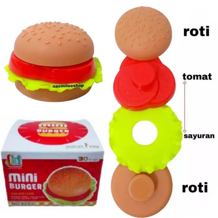 mainan masak masakan mainan burger anak mainan ayam goreng Fast food  BURGER SJ DUS - Main Image