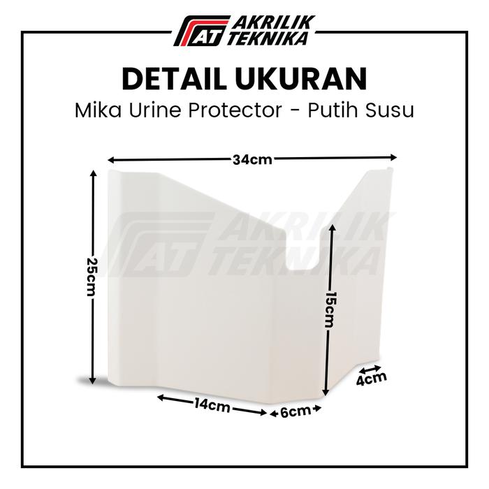 Gambar MIKA URINE PROTECTOR SEKAT URIN /URINOIR/URINAL/TOILET/KLOSET TOTO U57 - Putih Susu dari Akrilik Teknika Official undefined Tokopedia