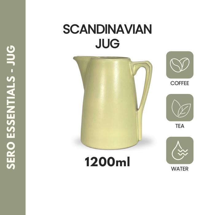 Gambar SERO Scandinavian Teko Air Keramik - Tea Pot Kettle Teapot Water Jug - PSTL.Cream 1.1L dari Sero.ID undefined Tokopedia