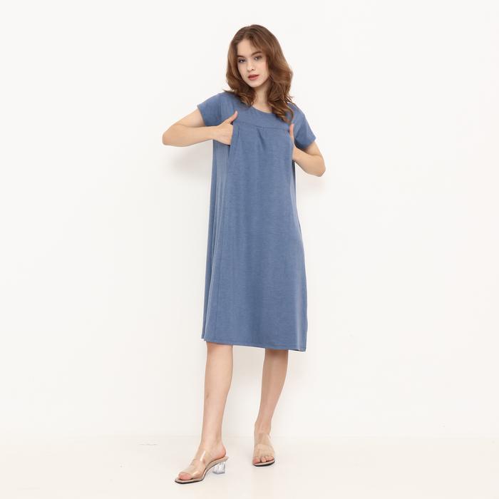 Gambar Dress Hamil Menyusui Bukaan Kanan Kiri Baju Busui Friendly - Happymomma - blue denim dari Baju Hamil Menyusui Happymomma Kota Tangerang Selatan Tokopedia