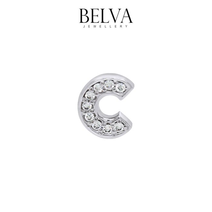 Gambar Anting Berlian Inisial / Huruf - Belva Jewellery - BAERAU02107 - C dari Belva Jewellery Online undefined Tokopedia