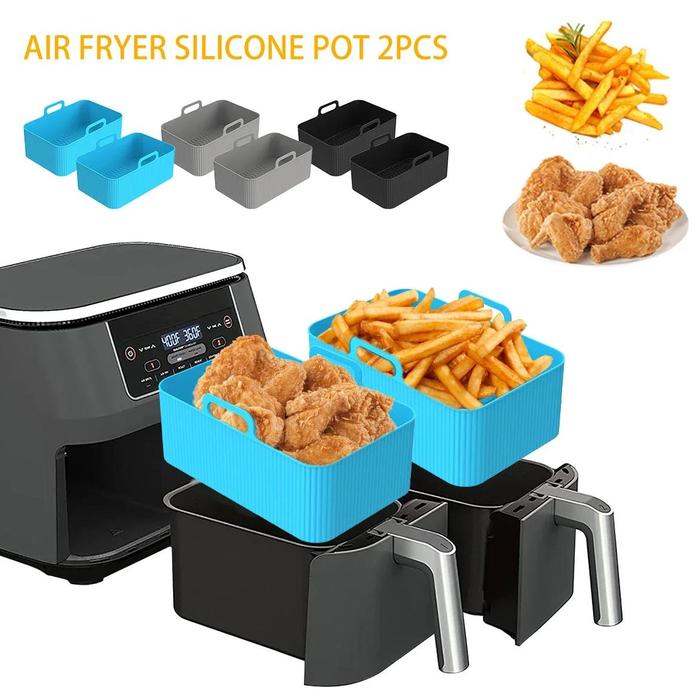 Jual 2Pcs Air Fryer Silicone Liner for Ninja Dual Air Fryer