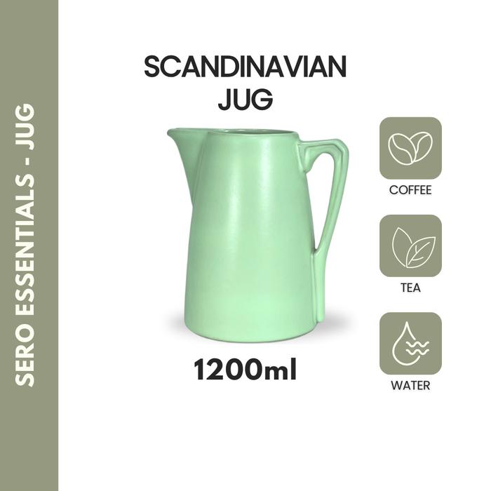 Gambar SERO Scandinavian Teko Air Keramik - Tea Pot Kettle Teapot Water Jug - PSTL.Green 1.1L dari Sero.ID undefined Tokopedia