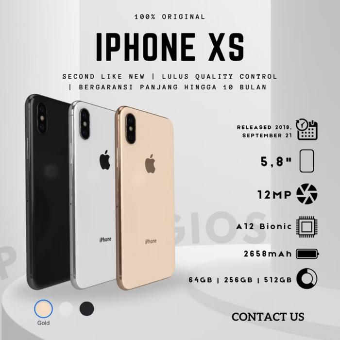 256 Gb Iphone Xs Second Ibox Second Ibox Xs Max Second Hand Mobile