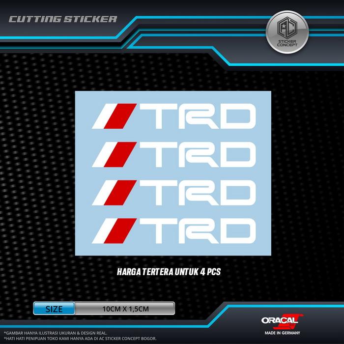 Gambar Sticker Cutting TRD Toyota Stiker Velg Wiper Handle Pintu Mobil - Putih dari AC Sticker Concept undefined Tokopedia