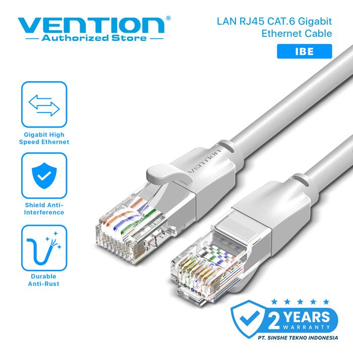 Gambar VENTION Kabel LAN RJ45 Cat.6 Gigabit Ethernet (0.5 - 5 Meter) - IBE Gray, 0.5 Meter dari Vention Authorized Store undefined Tokopedia