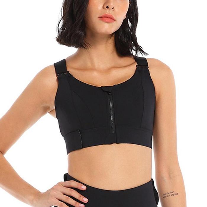 Gambar NEW STOCK Sport Bra High Impact Model Push Up Bra Sport Wanita Kancing Depan Bra Resleting Depan Adjustable Sport Bras Chest Binder - Hitam, M dari CV HEWSKE undefined Tokopedia