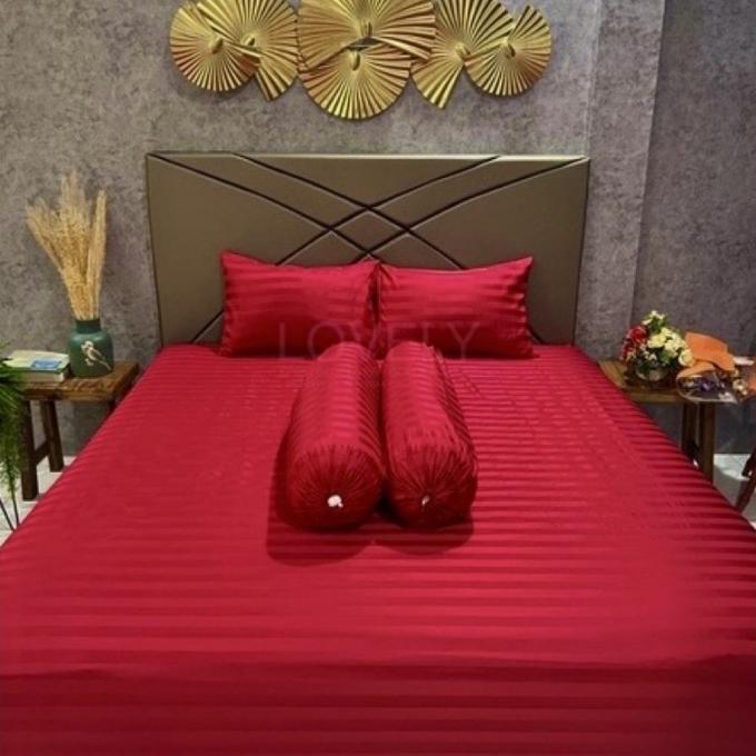 Gambar SYAKIRA - MICRO TENCEL Seprei Mewah Harga Murah Uk 160x200 Tinggi 30 - Marun, 160x200x30 dari BARCA SOTRE undefined Tokopedia